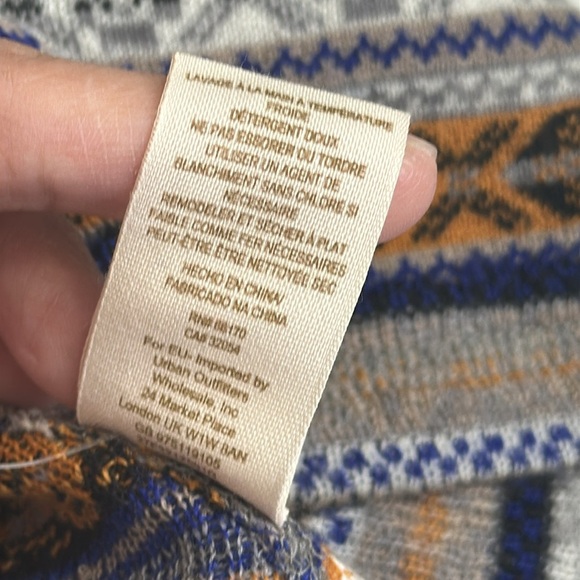 Free People Women’s Size XSmall Nordic Fair Isle Sweater Tank Dress Mini Short - Picture 14 of 16